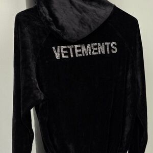 RARE vetements rhinestone hoodie